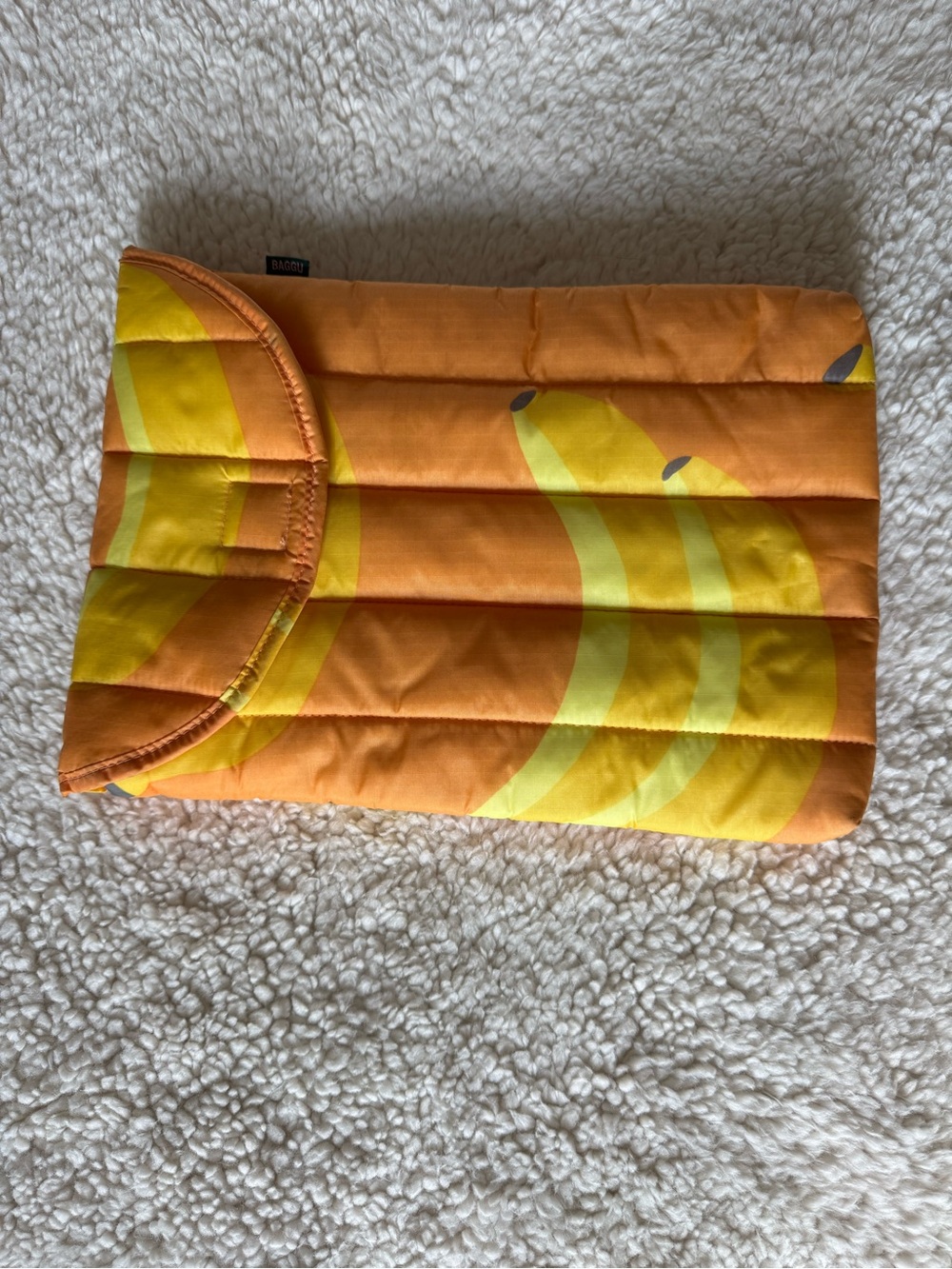 BAGGU puffy laptop sleeve 13” / 14” Banana Orange and Yellow